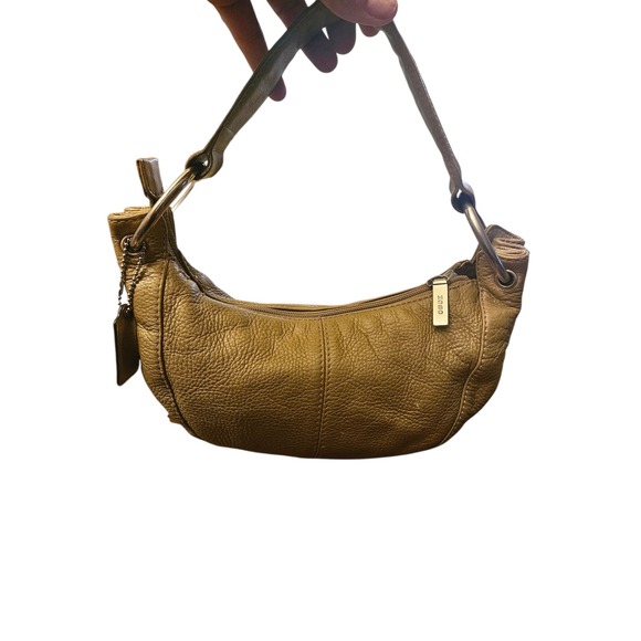 HOBO International Leather Hobo Bag Tan Brown Shoulder Bag Wristlet Pouch - Picture 3 of 9